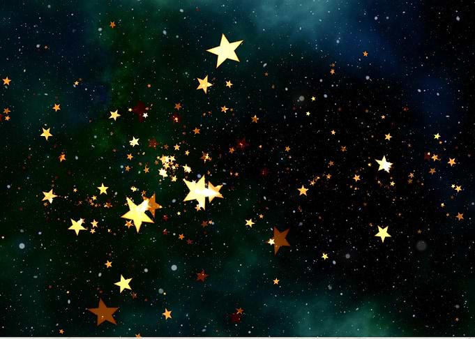 Golden Stars on Dark Sky