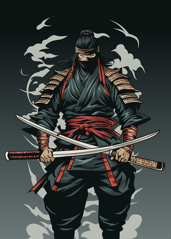 Samurai Warrior Illustration