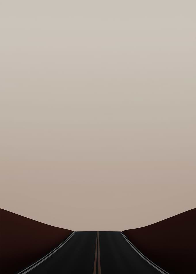 Empty Road in Fog