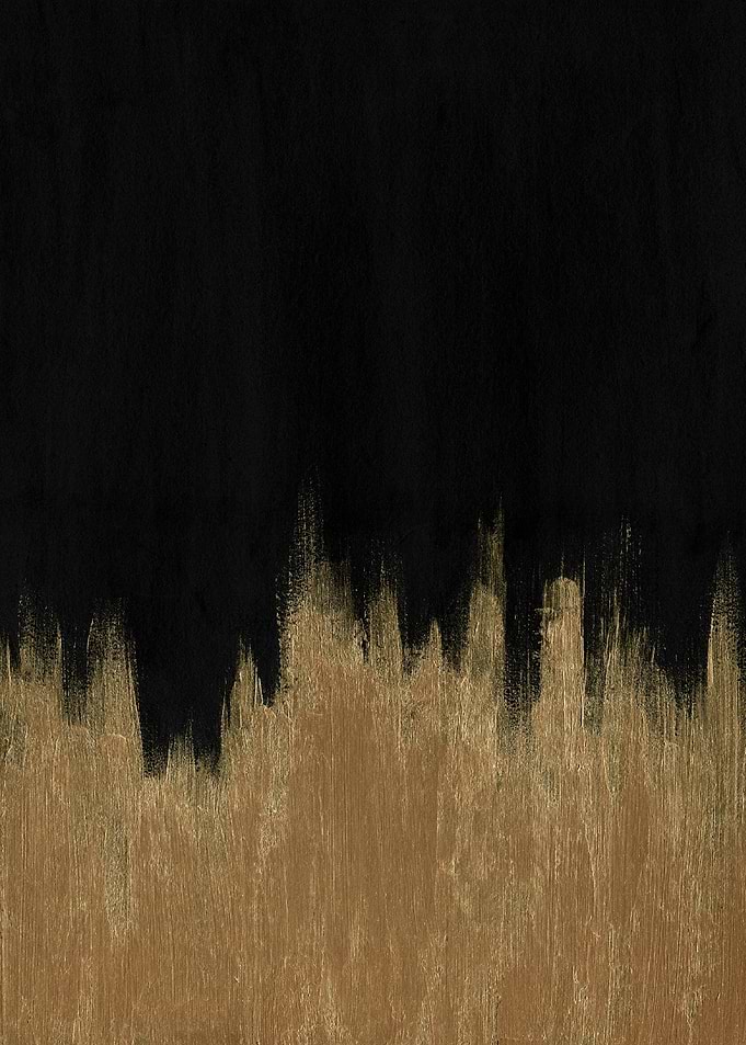 Black and Gold Abstract Art