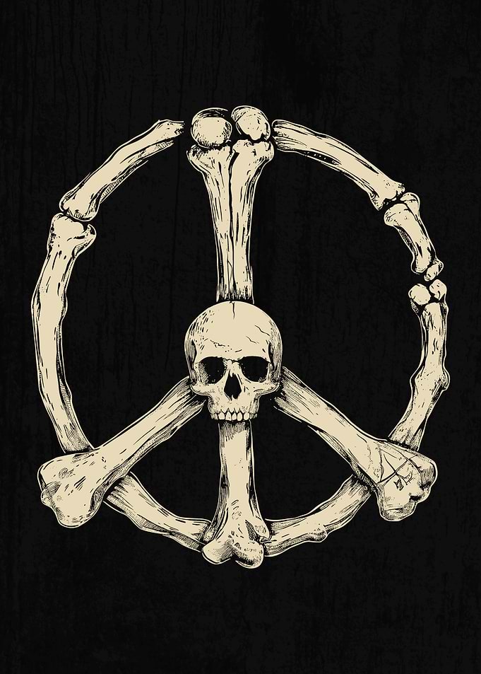 Bone Peace Sign