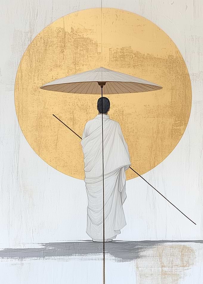 Monk Under Golden Sun