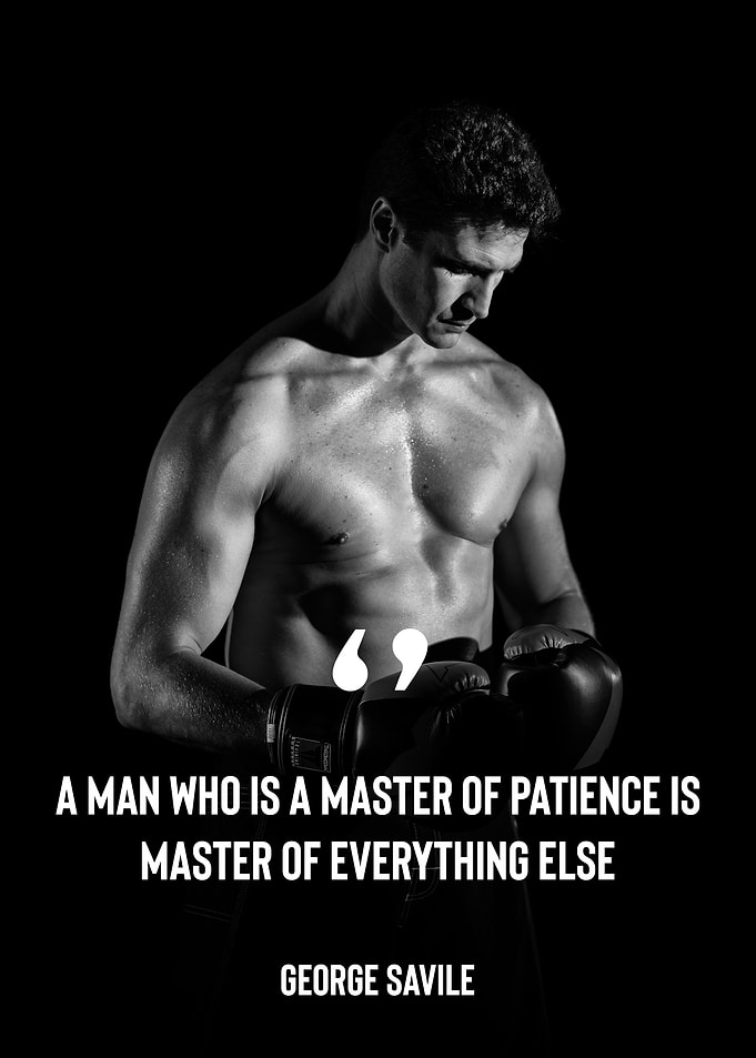 Patience Quote with Boxer