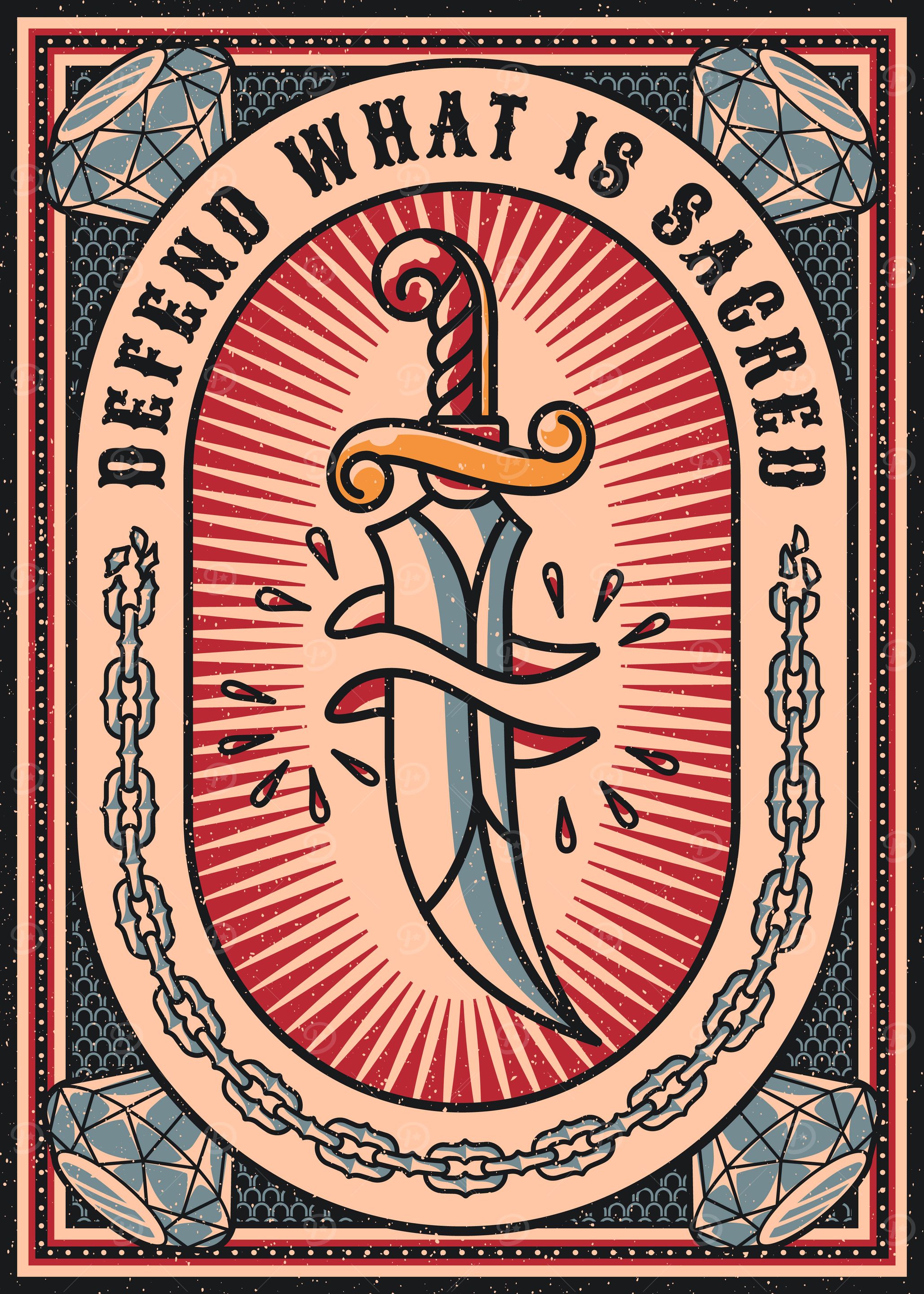 Defend What Is Sacred Dagger