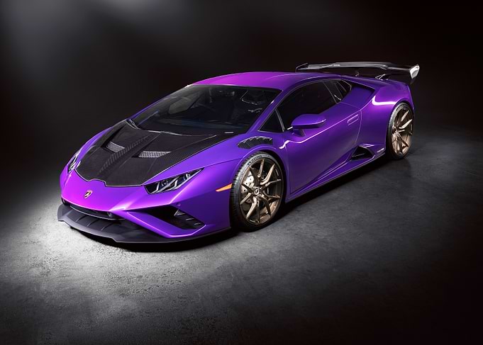 Purple Lamborghini Huracan