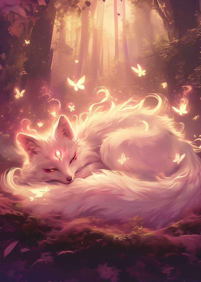 Mystical White Fox