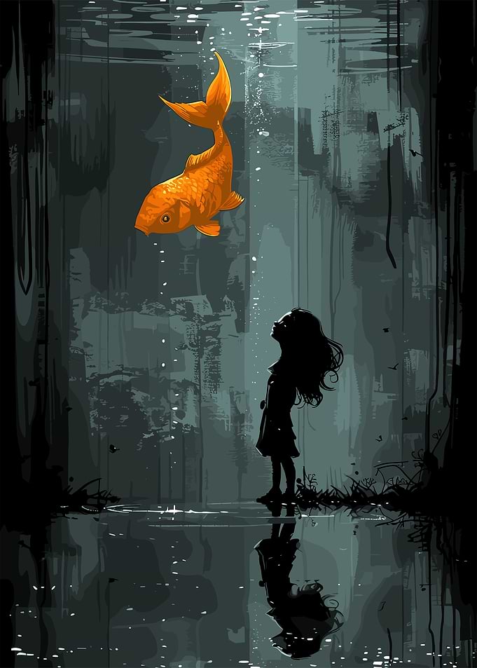 Girl and Goldfish