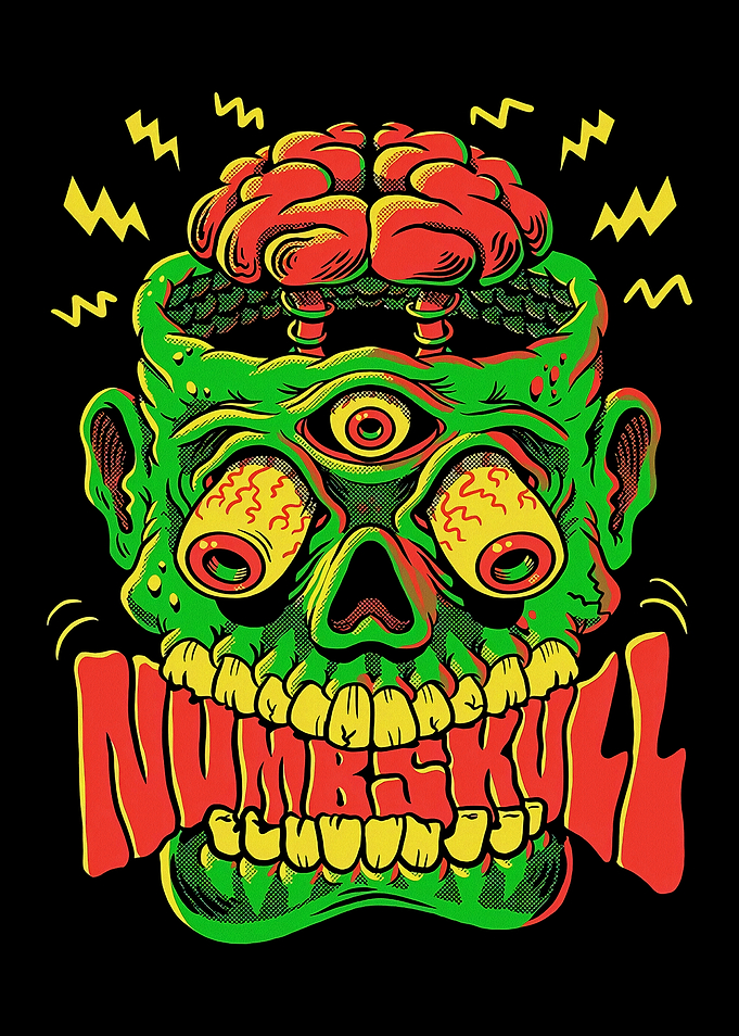 Zombie Skull Illustration