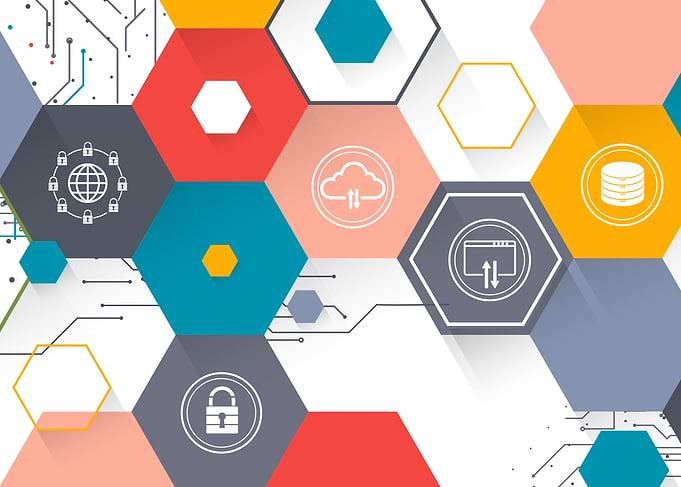 Hexagon Cloud Security Concept