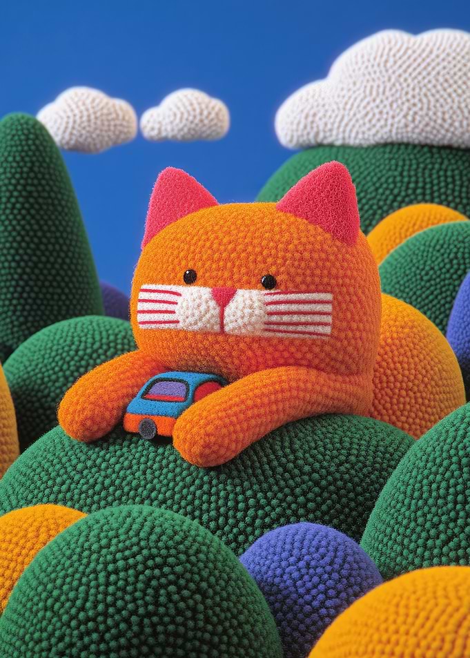 Knitted Cat Toy