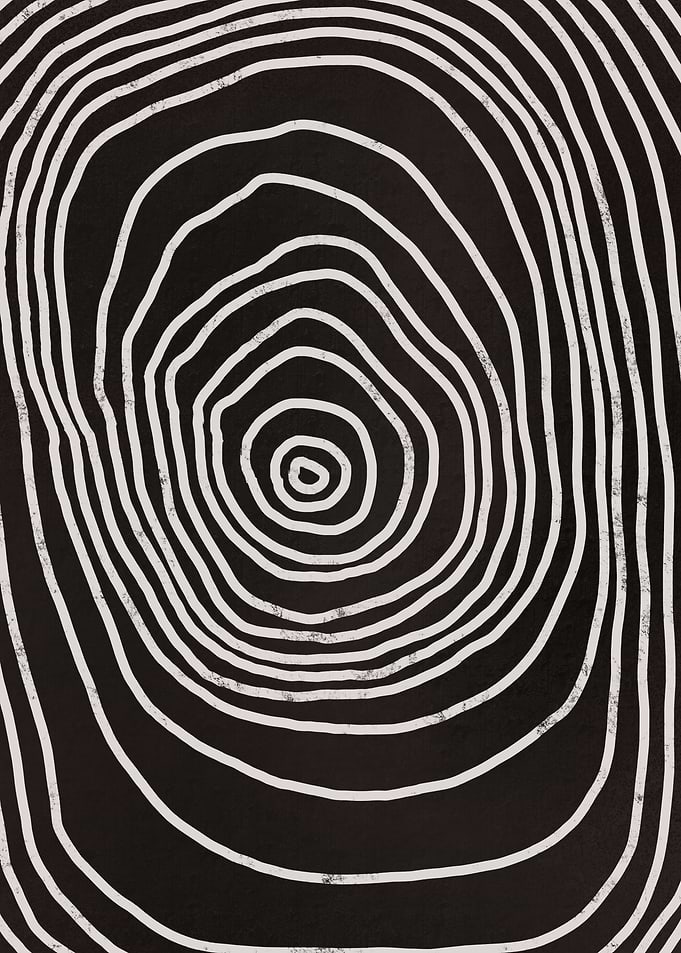 Abstract Black and White Circles