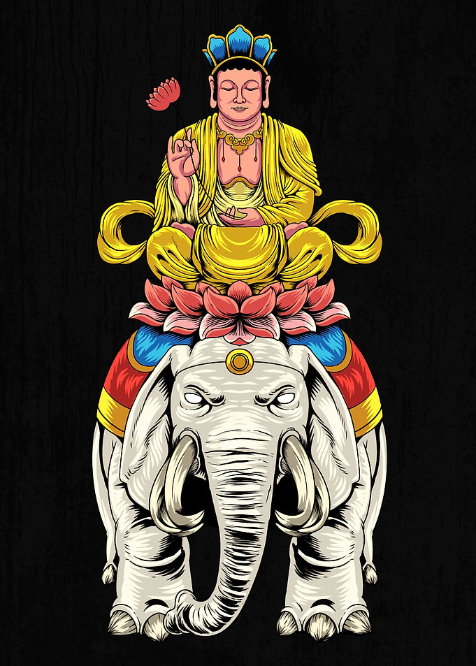 Buddhism God Bodhisattva Samantabhadra