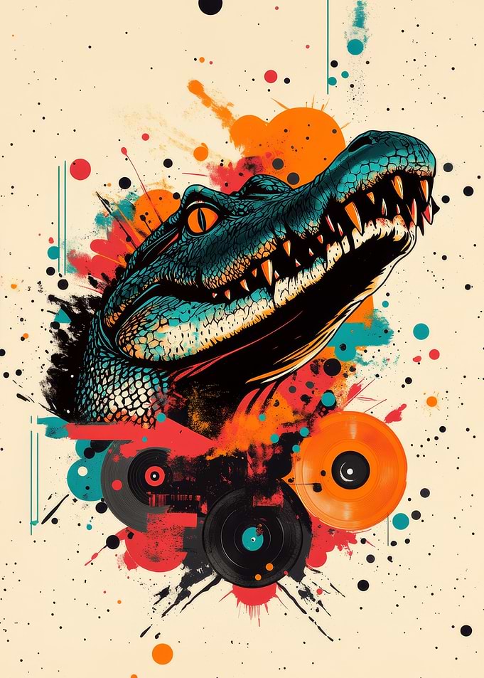 Crocodile Wall Art | Bold Decor for Wildlife Enthusiasts | Alligator Vinyl Art