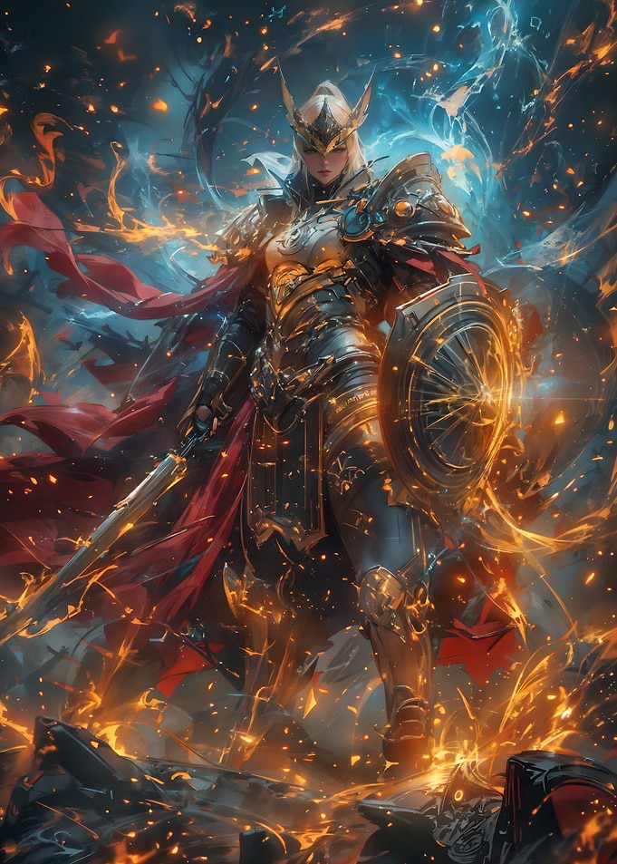 Female Warrior in Armor
