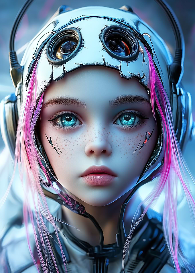 Cyberpunk Girl Portrait