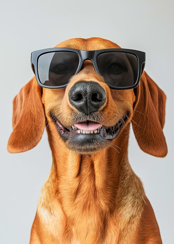 Cool Bloodhound Dog Wearing Sunglasses