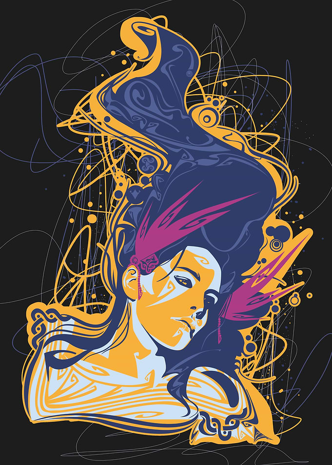 Abstract Aphrodit Portrait