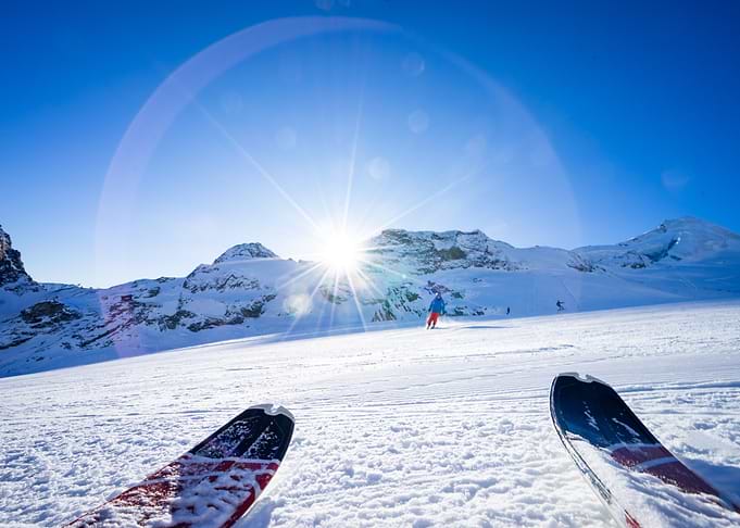 Skiing in the Alps