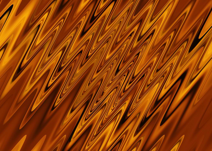 Abstract Gold and Orange Waves Dynamic Pattern