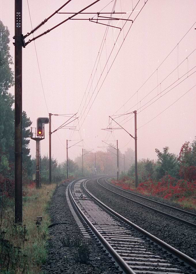 Train Tracks in Fog