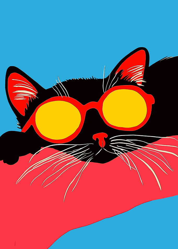 Cool Cat in Sunglasses