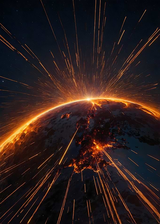Fiery Planet Explosion