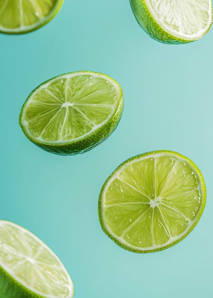 Lime Slices Falling