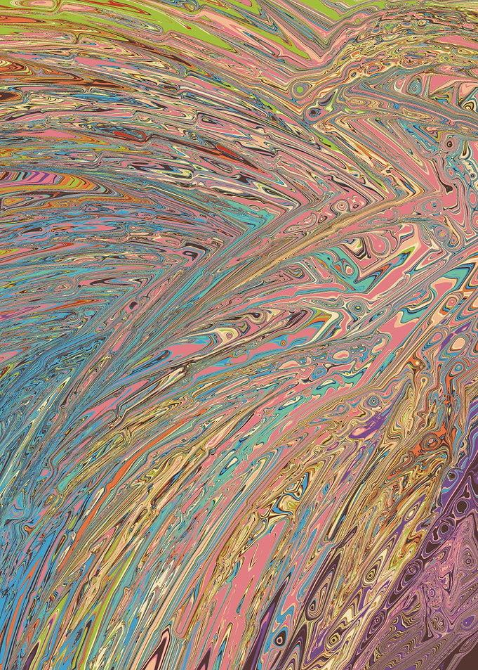 Abstract Swirling Graffiti Pattern