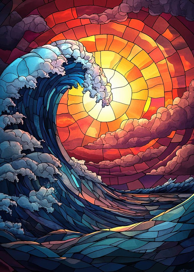 Stained Glass Wave