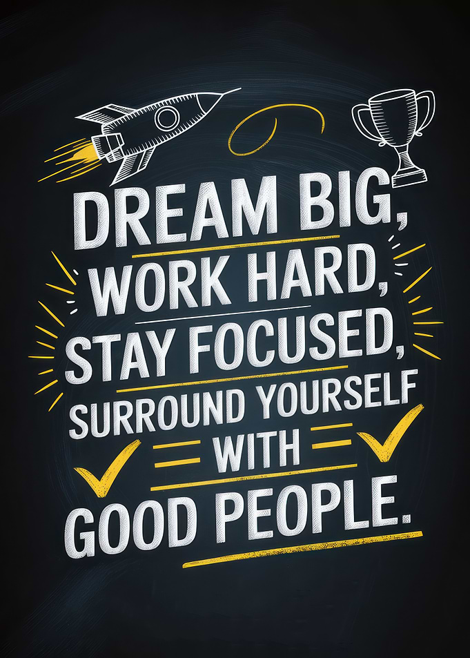 Dream Big, Work Hard Poster