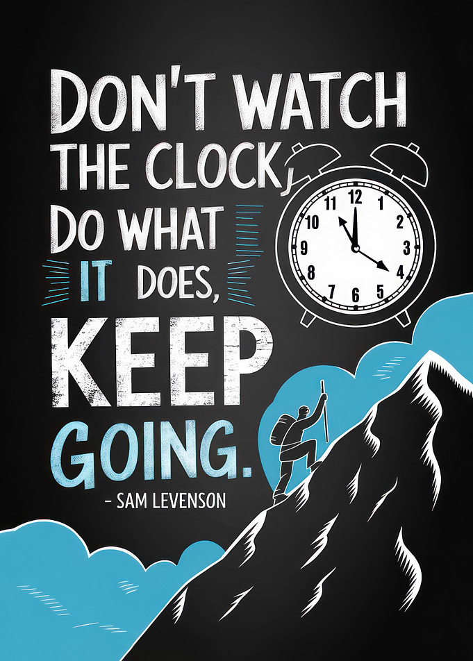 Keep Going Don't Watch the Clock