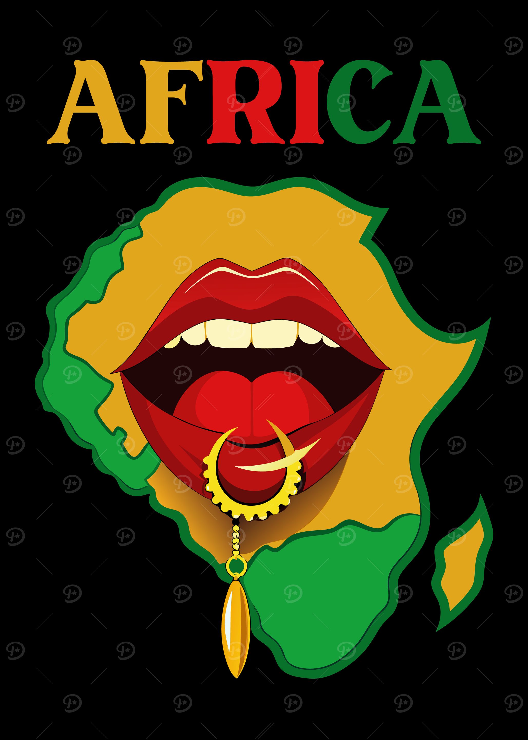 Africa Lips Design