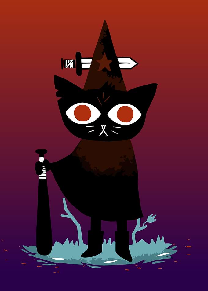 Cat With Sword and Bat