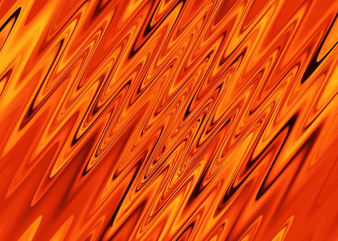 Abstract Orange Waves Dynamic Pattern