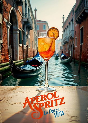 Classic Aperol Spritz Poster: Nostalgic La Dolce Vita