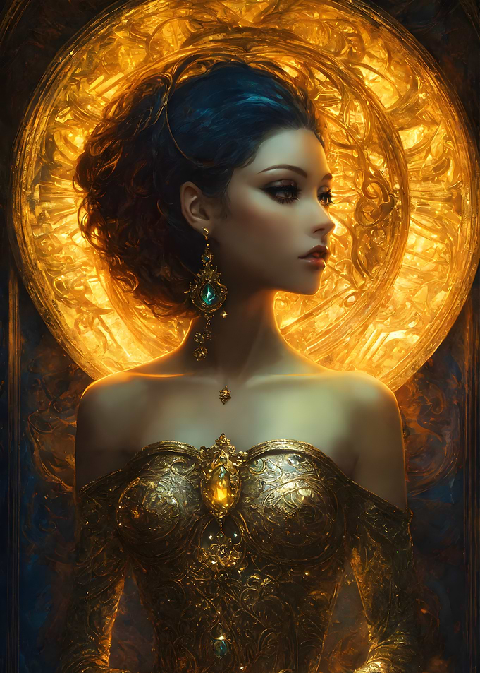 Golden Goddess Portrait