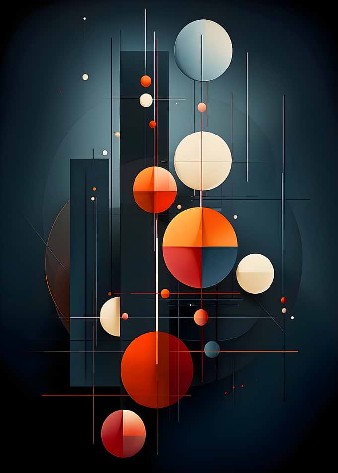 Abstract Dark Geometric Art