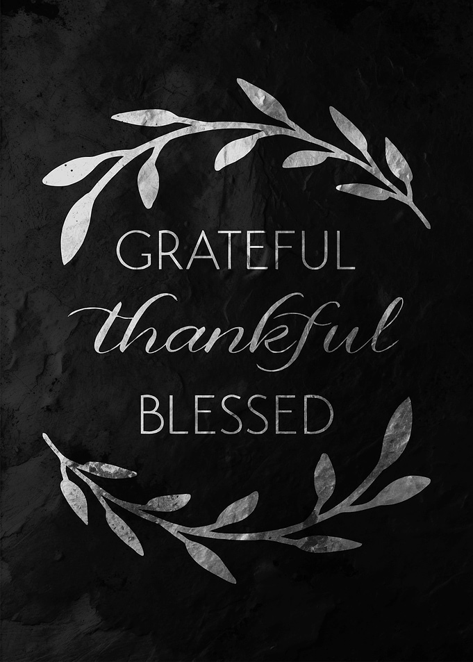 Grateful Thankful Blessed
