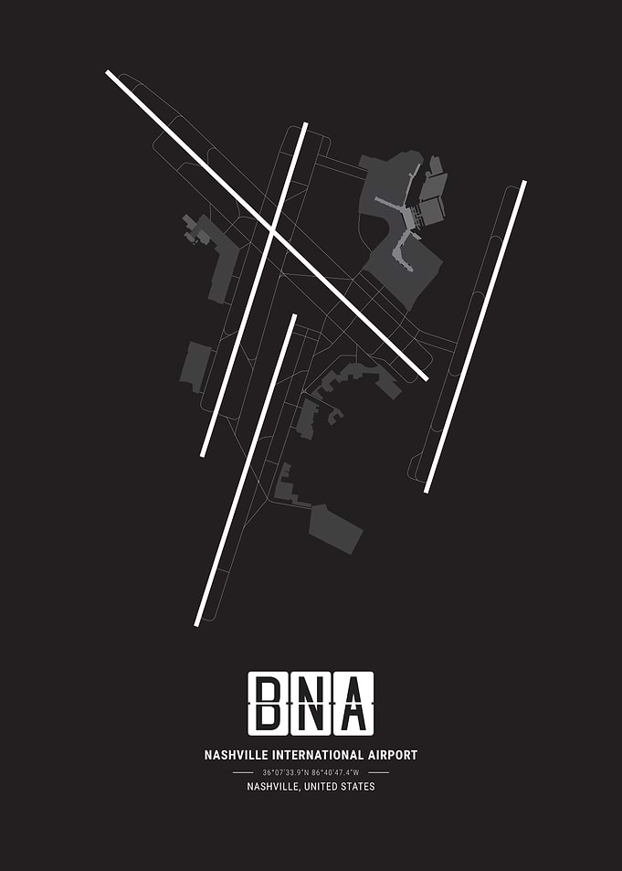 Nashville Airport Runway Map