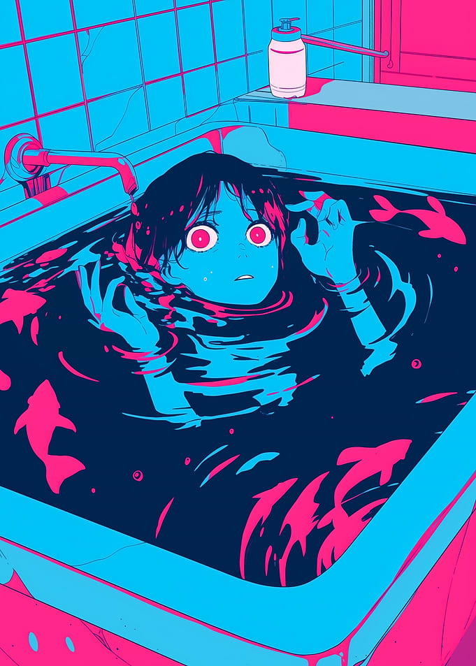 Anime Girl in Bathtub