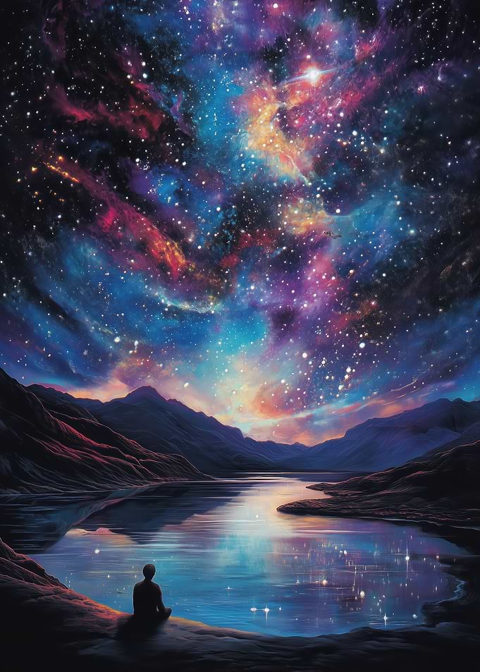 Starry Night Lake