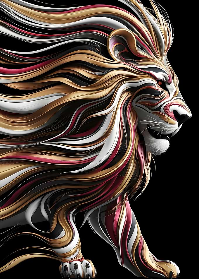 Abstract Lion