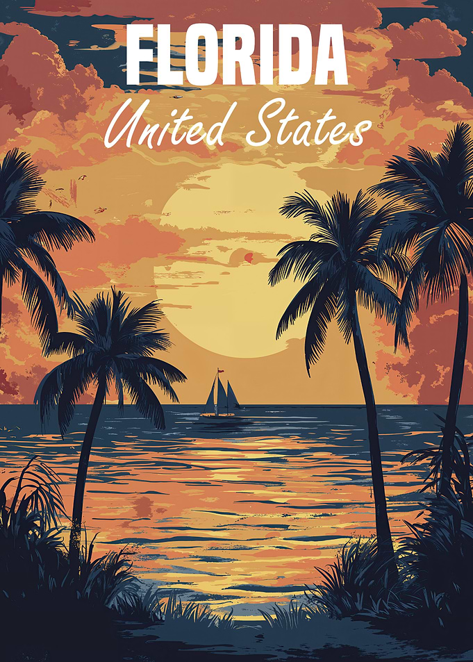 Florida Sunset Poster