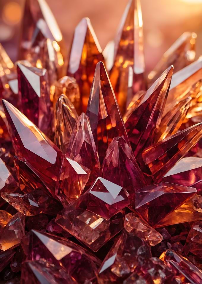 Red Crystal Cluster