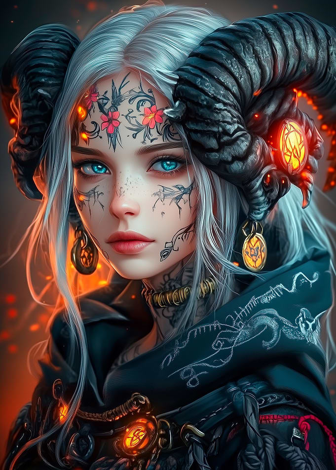 Fantasy Demon Girl Portrait