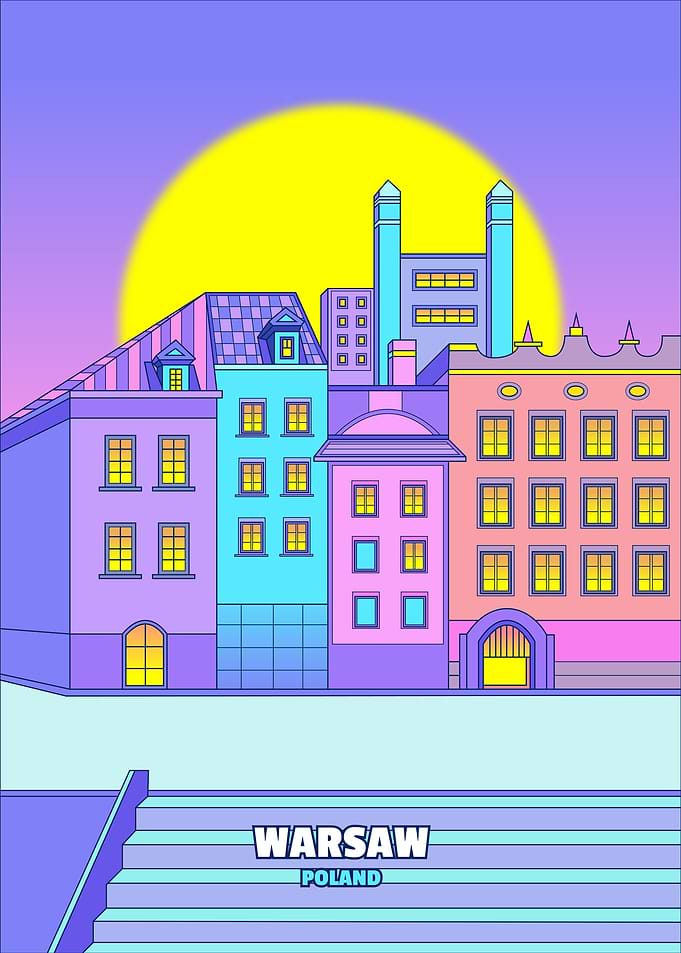Warsaw Cityscape Illustration