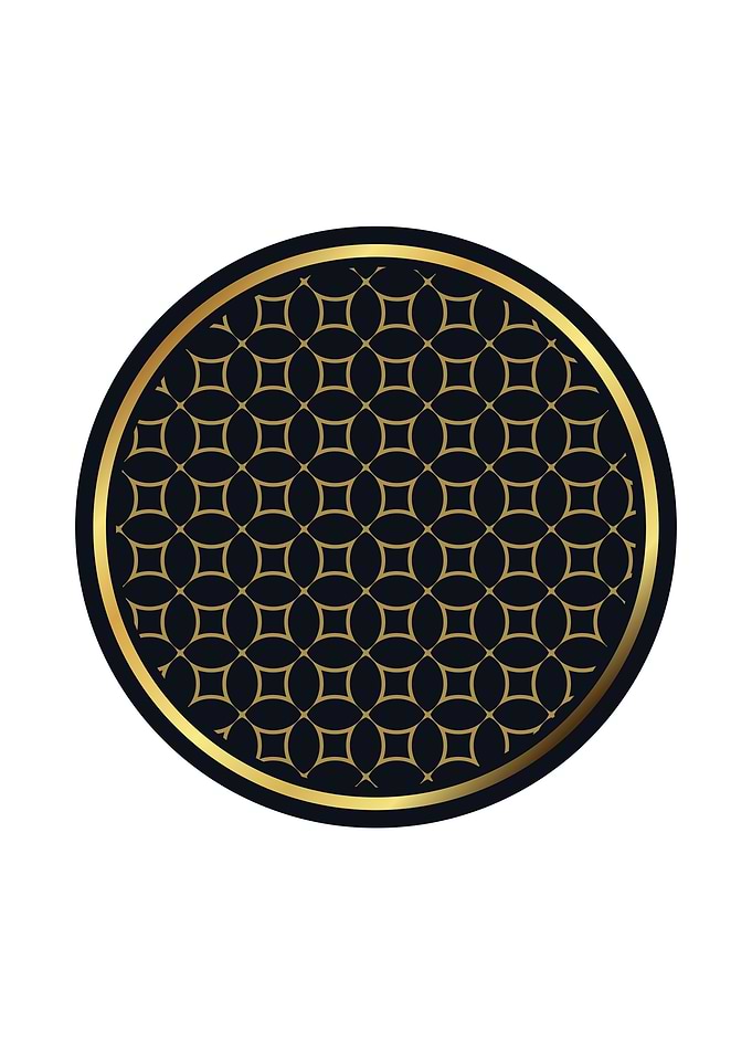 Gold and Black Circle Pattern