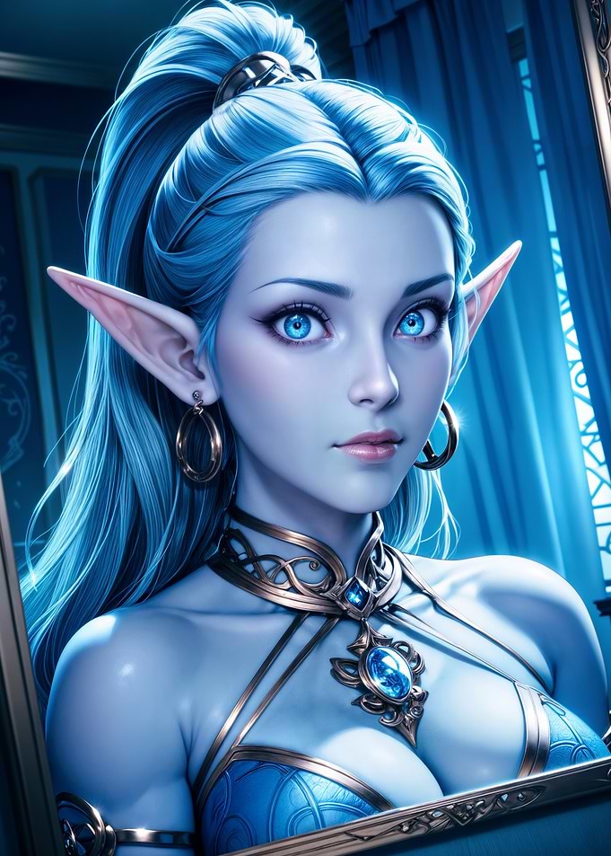 Blue-Eyed Elf Portrait