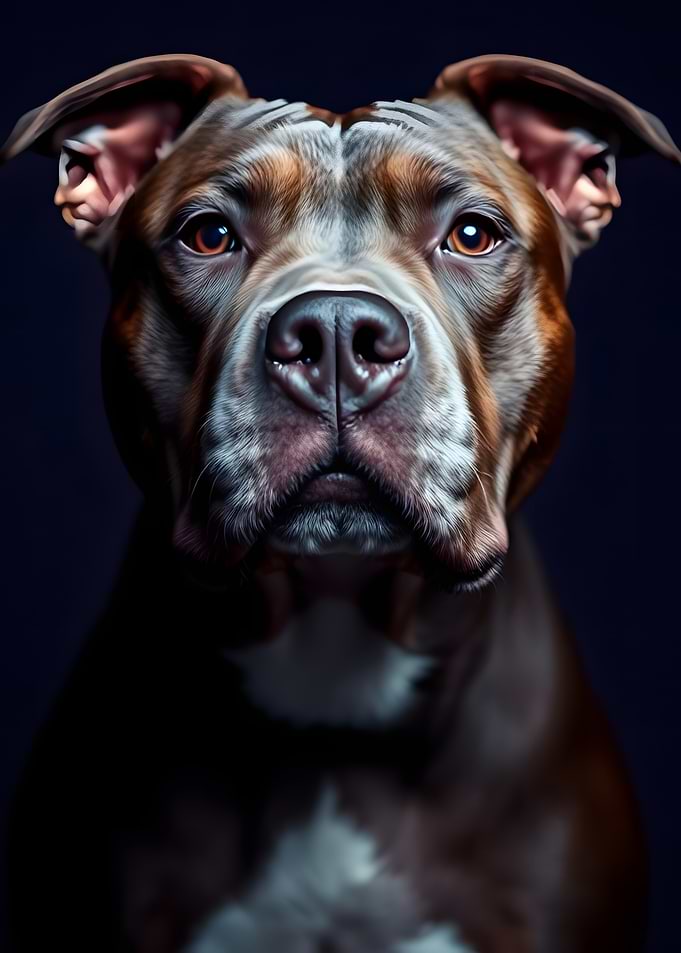 Pit Bull Portrait Blackscreen