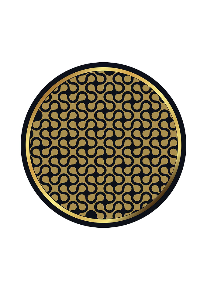 Gold and Black Circular Pattern